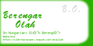 berengar olah business card